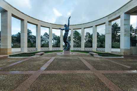 The Monument of Fallen Soldiers at the American Cemetery